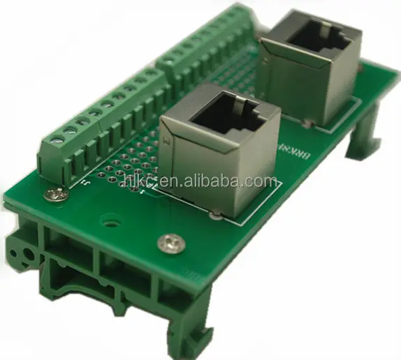 Rj45 Breakout Board With 2 Rj45 8p8c Jacks And 2 *8pins Terminal Blocks