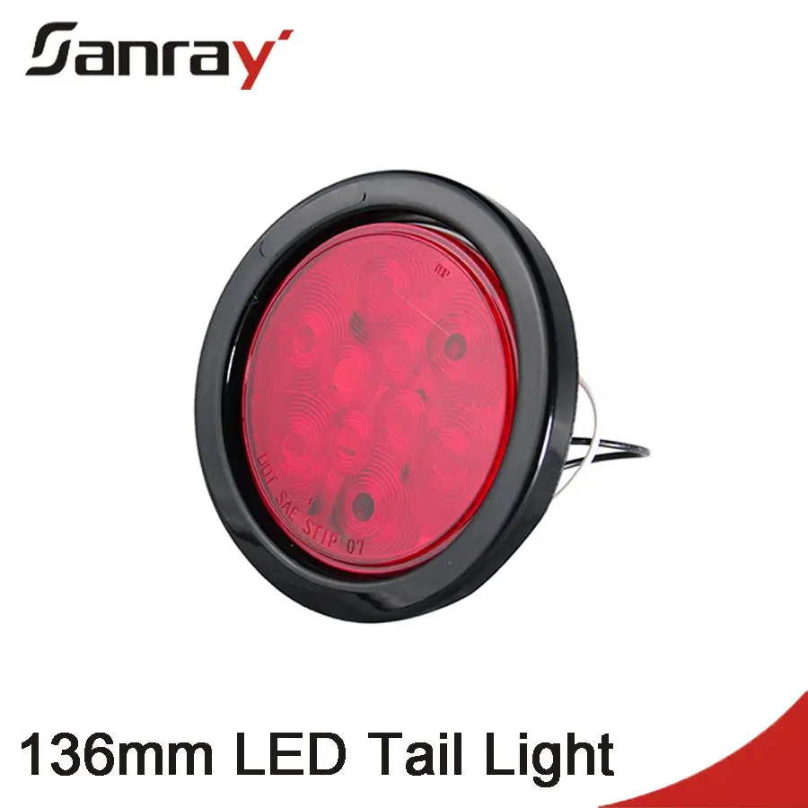 136mm Round Led Light Surface Mount,Stop/tail/turn Led Tail Lights For