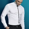 custom made white wedding tuxedo shirt dress mens and women 100% cotton long sleeve shirt