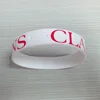 fashion 1 inch clean glitter silicone bangle with words