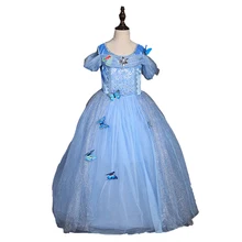 Meninas vestidos de Cinderela vestido 2016 da chegada do bebê meninas moda Europeus e Americanos vestido de festa da princesa vestido de meninas roupas