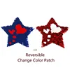 Popular Change Color Patches With Sequins Star Reversible DIY Applique Sticker Garment Accessory Sweater Badge P403