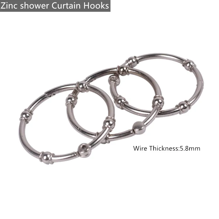 Zinc Ring Shower Curtain Hook Modern Unique Hook Nickel Chrome Orb Buy Metal Shower Curtain