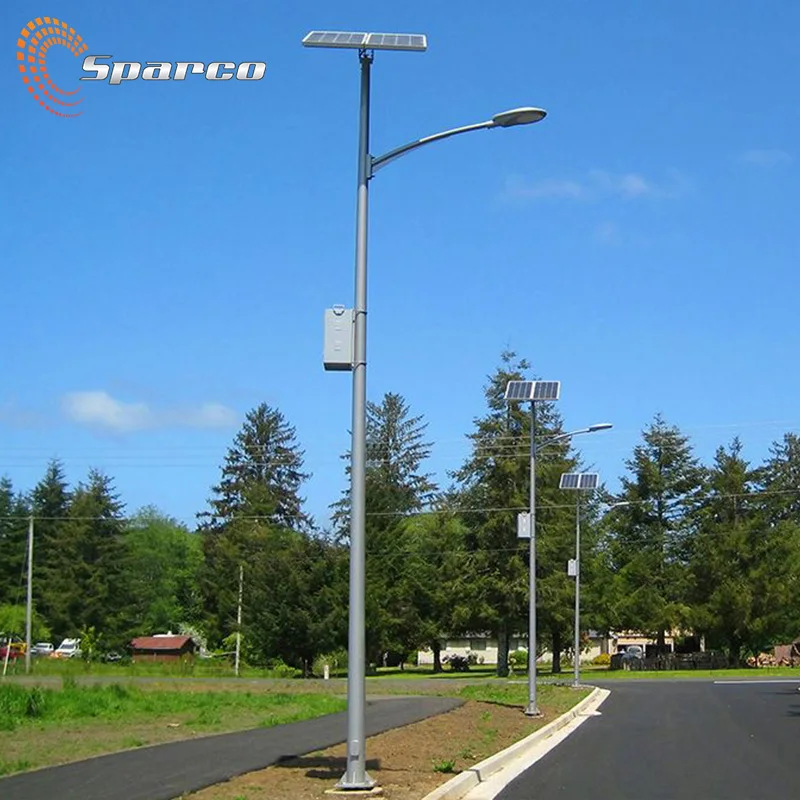 Rust proof round tapered 6m 8m 10m solar street light pole