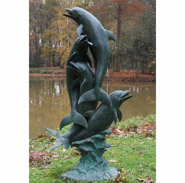 Dolphin Water Fountain Garden Water Fountain Large Outdoor Water