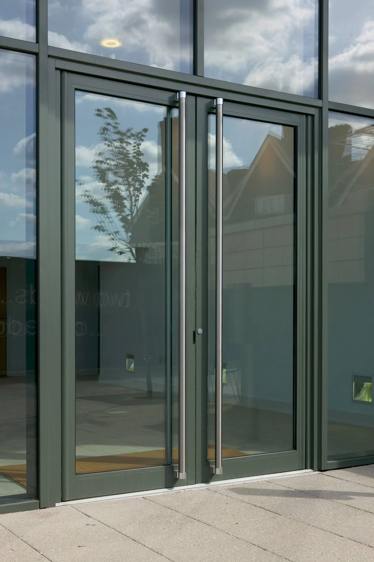 铝绝缘玻璃入口枢轴门