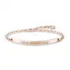 2016 newest design jewelry Rose Gold Plated high polished Stainless Steel Bridge Glam Bracelet