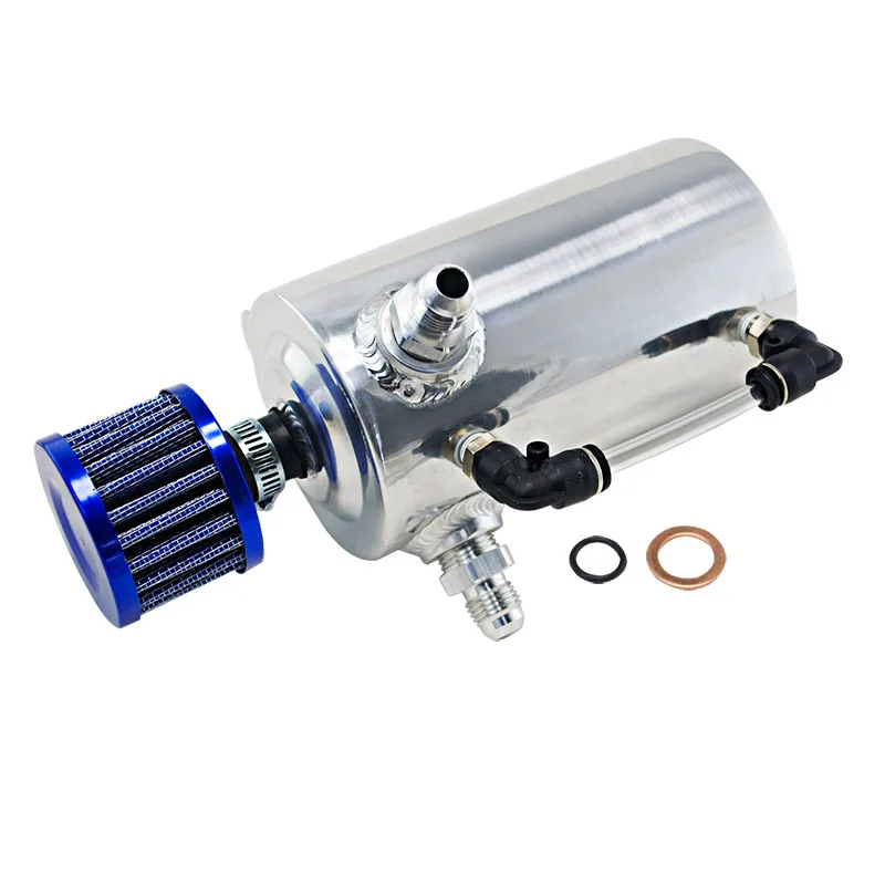 Pqy Raicng-0.5l Polished Oil Catch Can Breather Tank With An6 6an ...