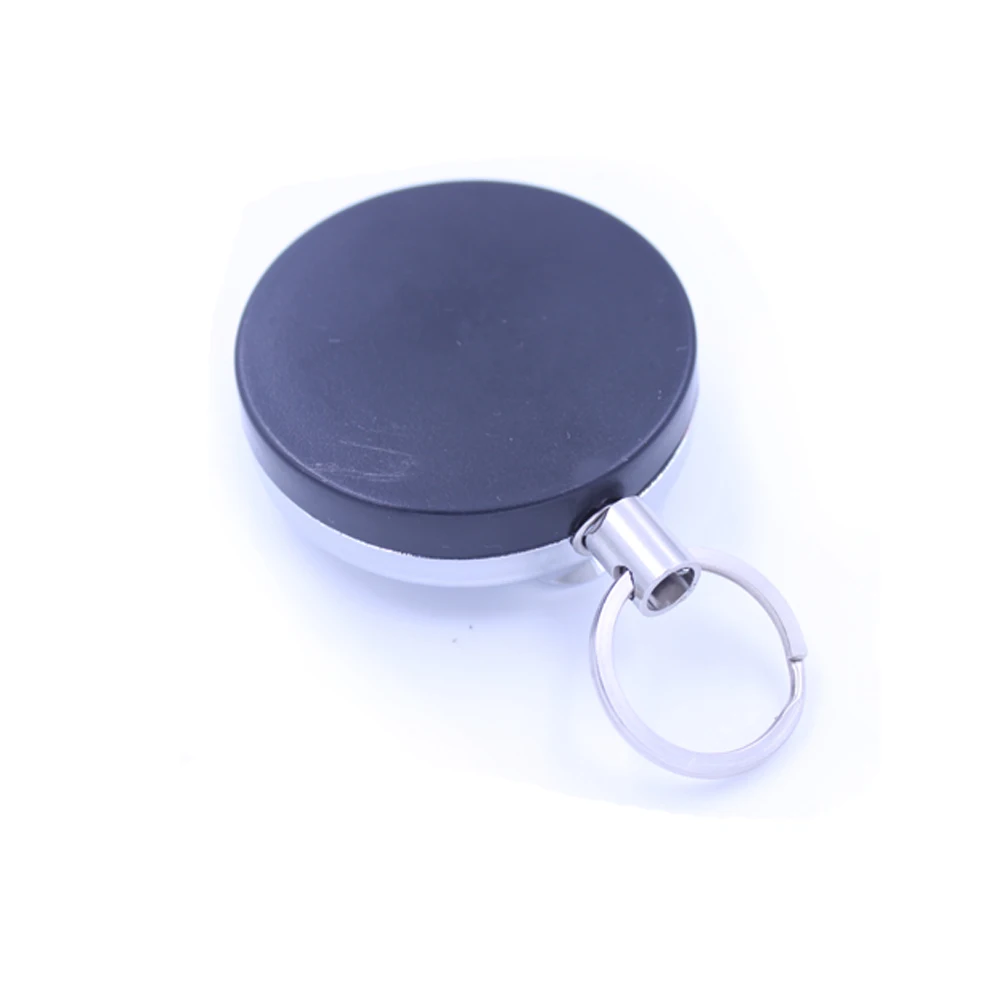 1PC Retractable Pull Chain Reel ID Card Badge Keychain Holder Recoil Belt Clip