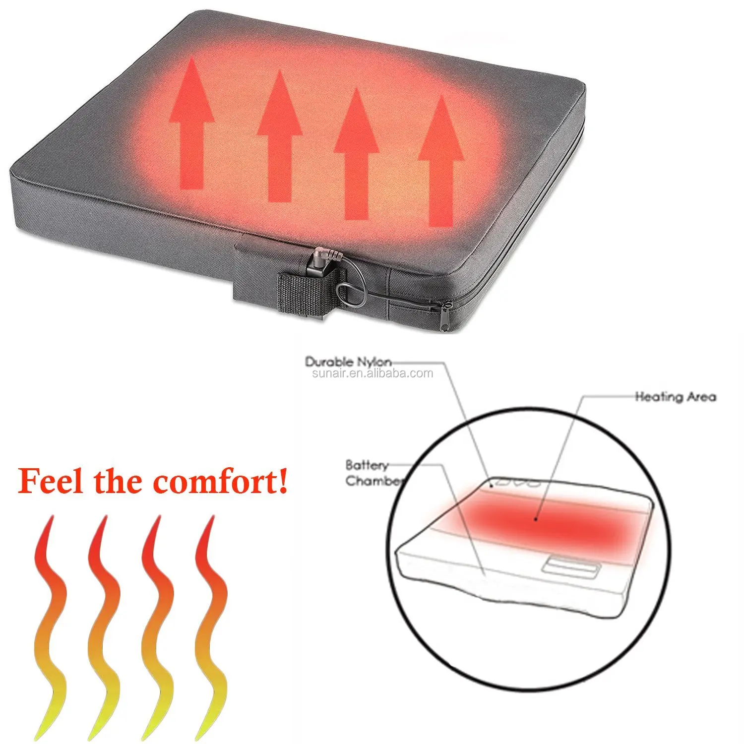 Portable Battery Operated Pads Heated Seat Cushion Buy Battery