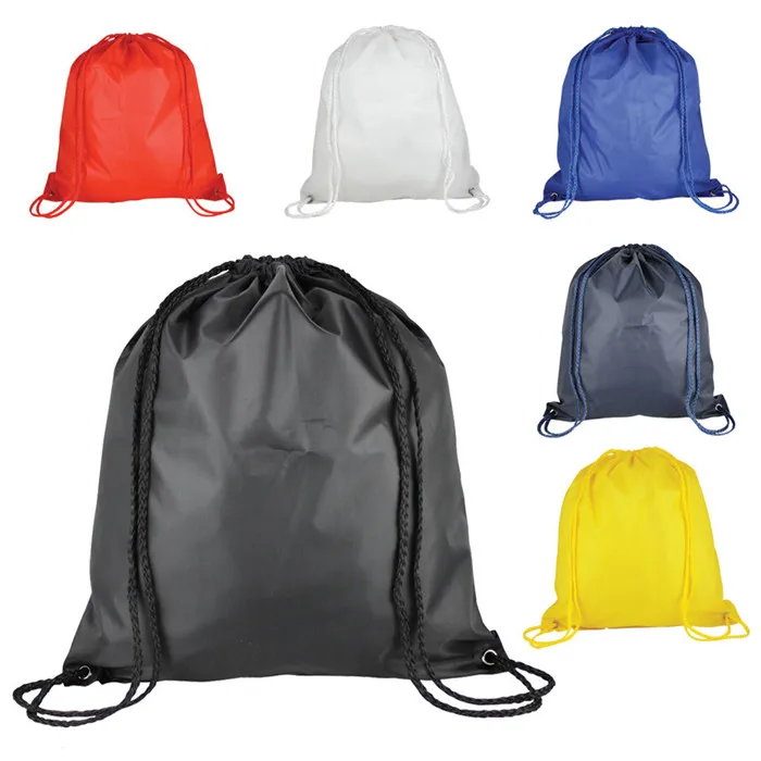 Oem Waterproof Pull String Polyester Nylon Custom Print Drawstring Bag ...