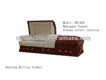 Mahogany Veneer Wooden Casket With Adjustable Bed Buy Mahogany