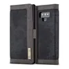 luxury demin cotton cloth wallet phone shell cover for samsung note 9 genuine leather phone case