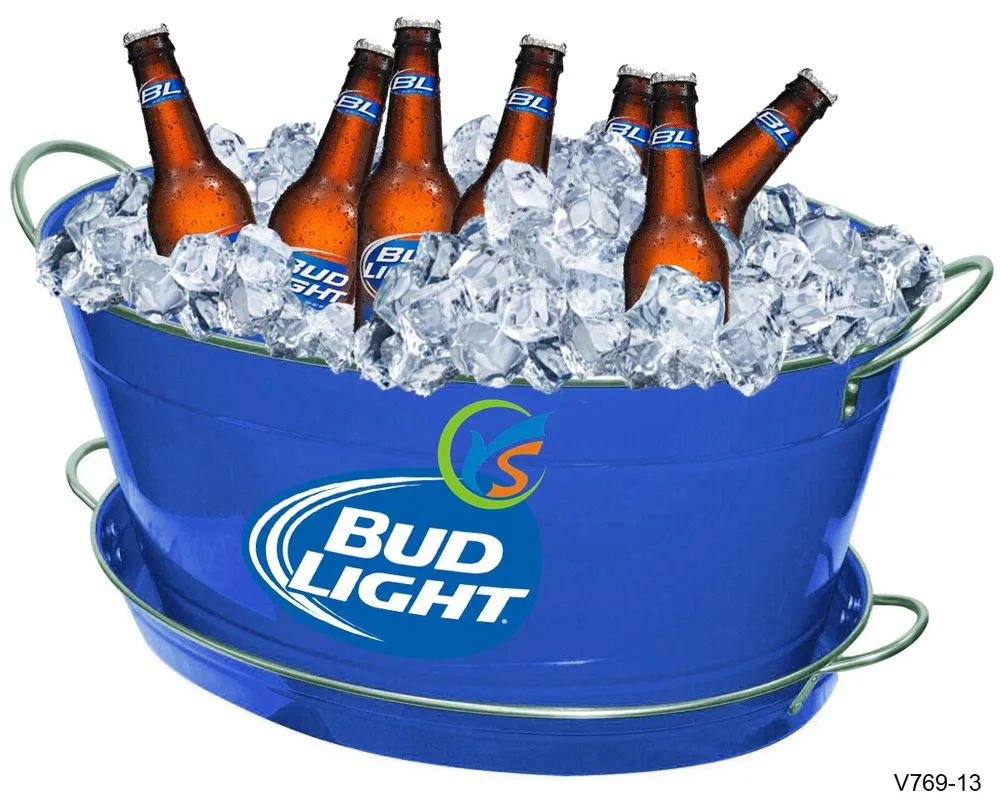 metal royalblue large beer coolers ice bucket with tray