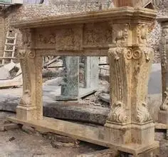 Fábrica Wholeasale De Mármol Tallada / Chimenea Chimeneas De Piedra