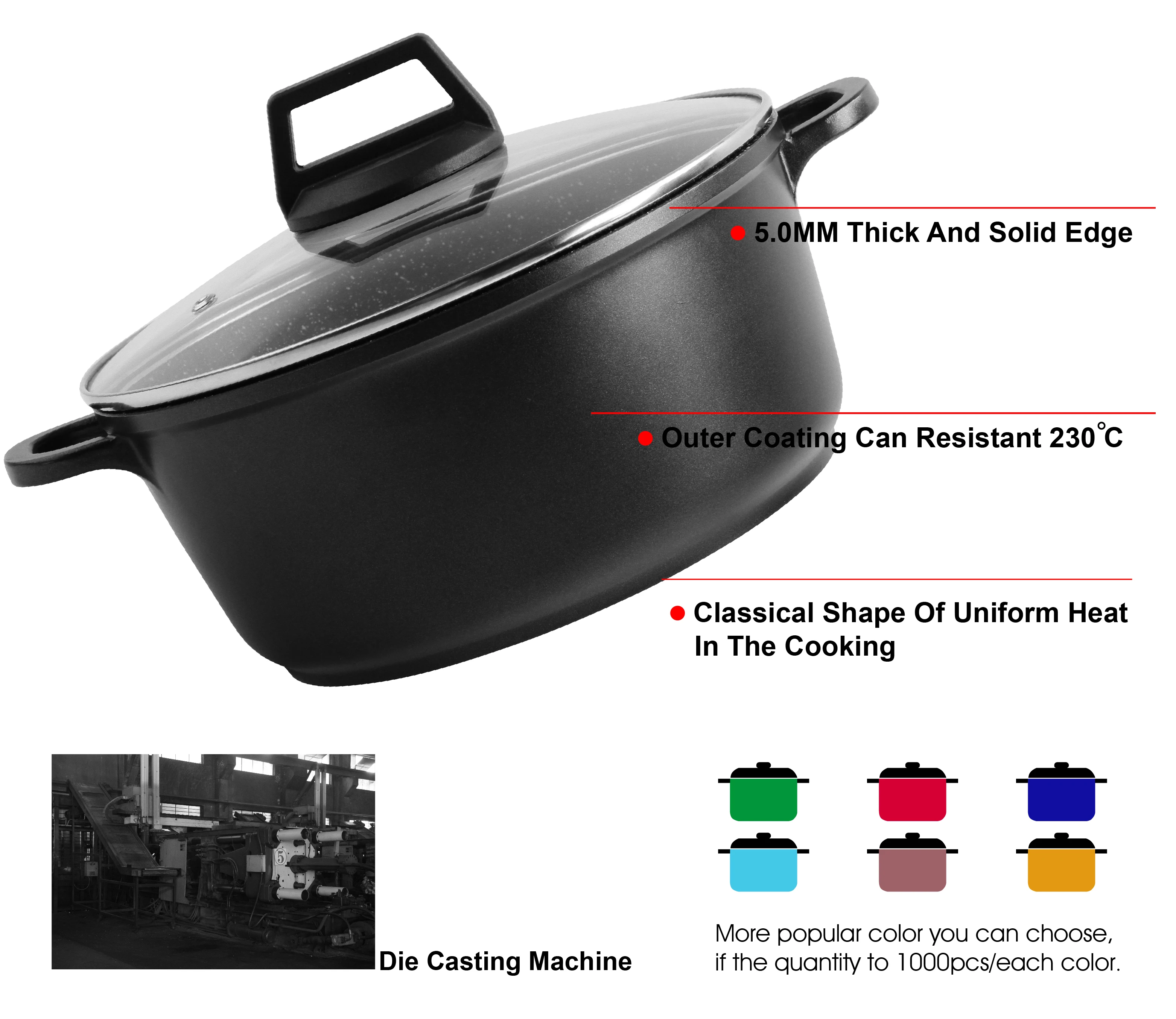 Elegant Cookware Cooking Casserole Pot Aluminum Kitchenware Buy Harga Die Cast Aluminum