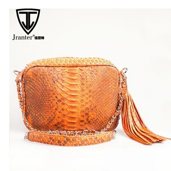 Exotic Skin Handbags Snake Bag Natural Genuine Python Leather Crossbody Shoulder Purse