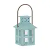 Blue Distressed Metal Vintage Decorative Mini Lantern