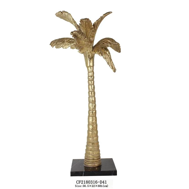 Resin Coconut Tree Home Decoration Marble Base supplier