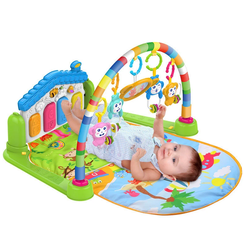 Musical Activity 6 Month Baby Kids Plastic Gym Piano Infant Play