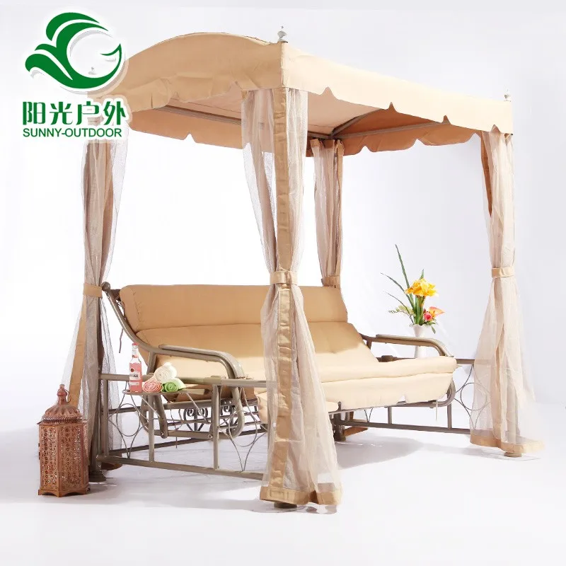 3 seater garden swing bed