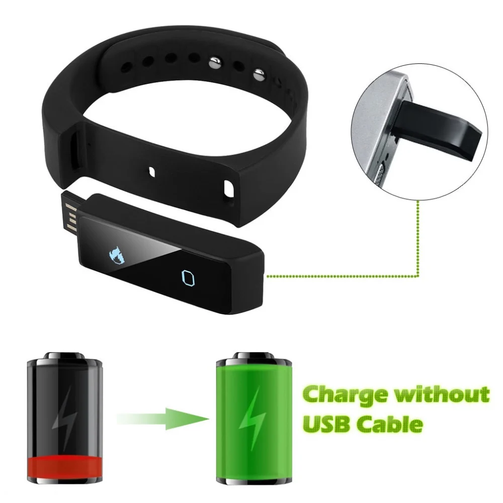 Wireless Bluetooth Smart Watch Bracelet Fitness Pedometer Tracker