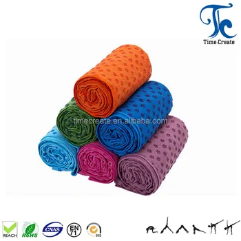 Hot Sell Eco Friendly Silica Gel Dot Yoga Mat Towel With Free Mesh