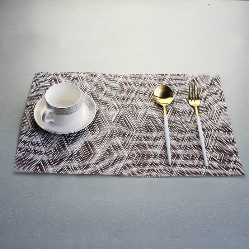 Modern Placemats Washable Pvc Dining Table Mats Heat Resistant