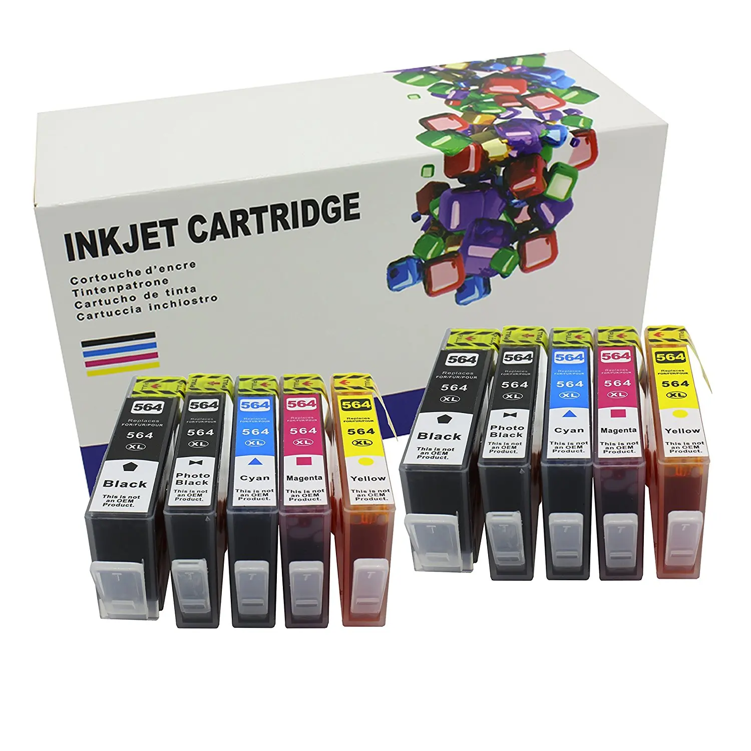 Hi Ink 10PACK 564XL Ink Cartridge with Chip Relacement for HP564XL PhotoSmart C6340 C6350 C6380 B8550 B8553 B8558 C309C (10 PACK)