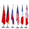 Custom 3x5ft indoor office conference flags with flagpole base