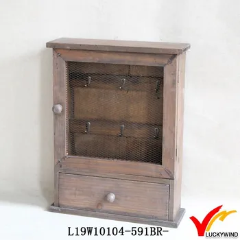 Wired Metal Door Lightweight Decorative Antique Wooden Key Box Wired Metal Door Lightweight Decorative Antique Wooden Key Box