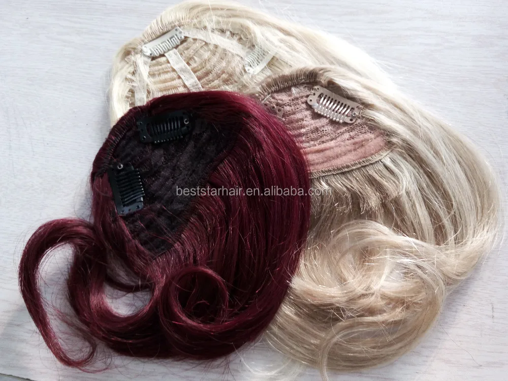 
Bangs or Fringes Human straight hair 3clips 20g Clip in on hair extensions width 12cm length 18cm 