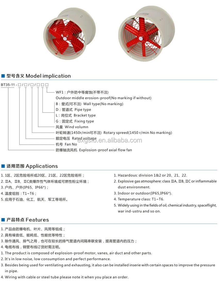 CBF Explosion-proof centrifugal draught fan