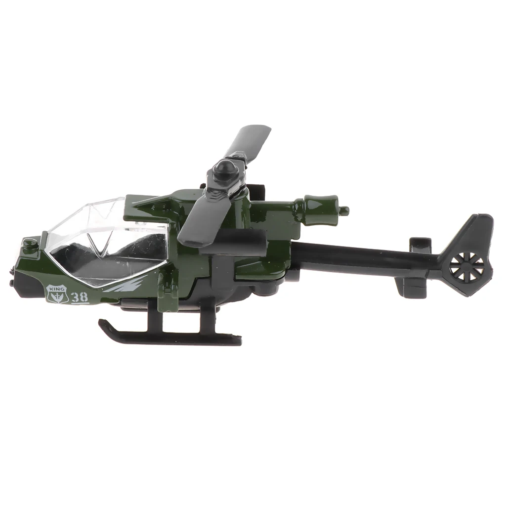 6PCS 1:87 Militärfahrzeug Hubschrauber Panzer Metallic Modellauto Spielzeug Kind 