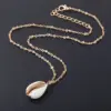 Simple Natural Shell Pendant Necklace Cowrie Shell For Women Cowry Ocean Summer Jewelry Gift