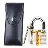 transparent practice lock locksmith supplies lock pick set 14pcs lockpick tool set