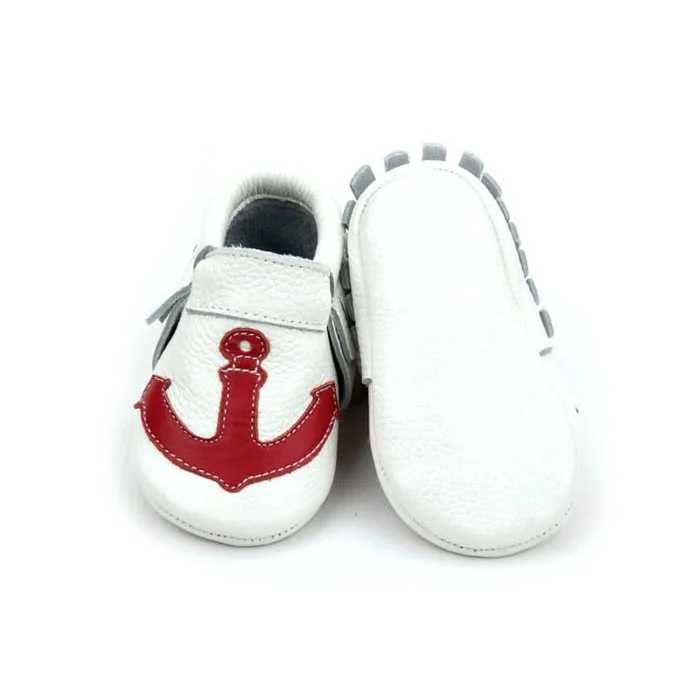 anchor baby shoes genuine leather comfortable baby moccasins in