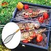 BBQ Skillet Basket Fish Grill Folder Grill Clip Folder Fish Net Basket Fish Griller For Outdoor Barbecue Grill