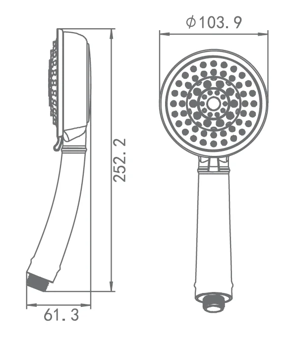 Cupc Hot Selling Single Function Music And Phone Shower Head Premium