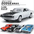  Fast Furious 1 32 Car model Kids Toy pull back light sound Mustang Challenger sports