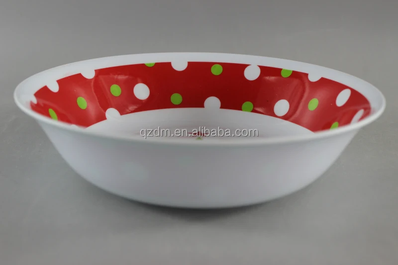 Christmas Melamine Suop bowl Xmas 8inch Plastic round bowl