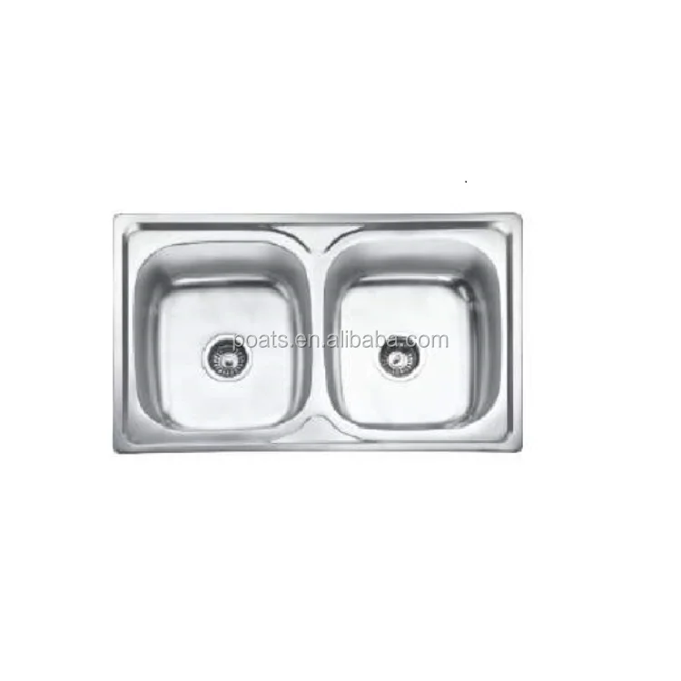 Ps 670 New Arrival Double Bowl Stainless Steel One Piece Kitchen