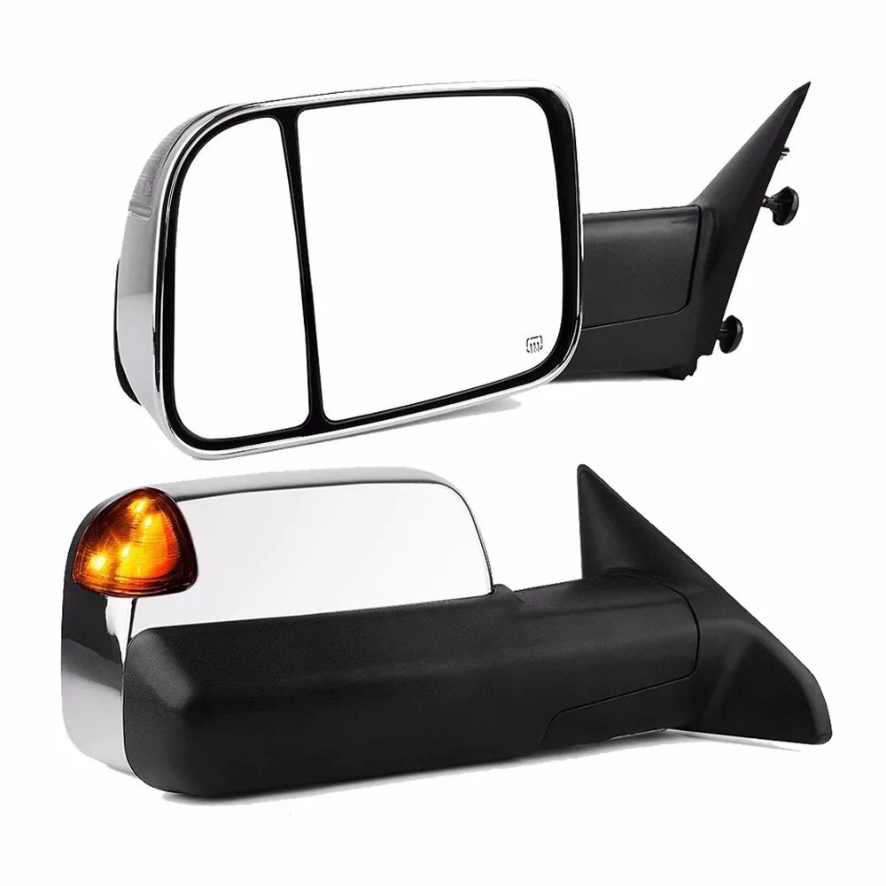 Black Texture Side View Mirror Power Controlling Heated Led Turn Pick