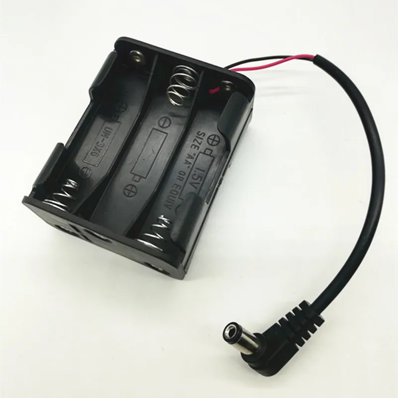 6xaa 9v Battery Holder With 5.5mm X 2.1mm Dc Power Cable Male Jack Plug ...
