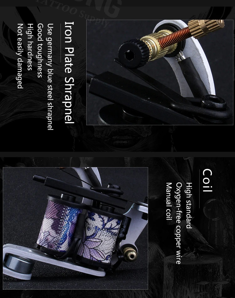 Yilong Colorful  Professional Tattoo Coil Machines Latest Design Coils Tattoo Making Machines