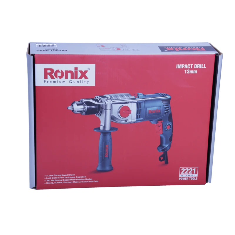 Ronix Power Tool 13mm 1050W  Electric Drill High Quality Corded Impact Dril Model 2221
