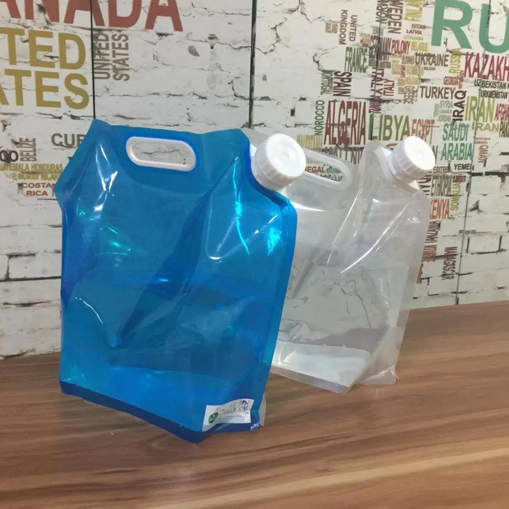 5l Reusable Foldable Drinking Water Spout Pouch Plastic Bag Buy Water