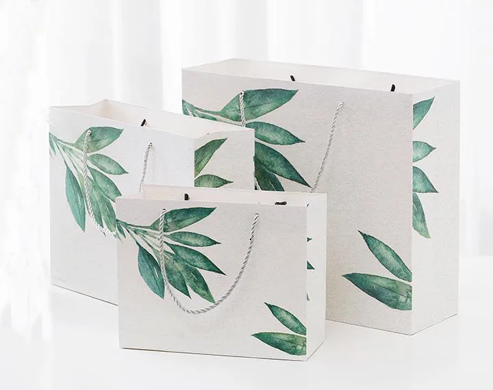 Ecofriendly Beautiful Colorful Green Leaves Stand Up Custom Print Logo