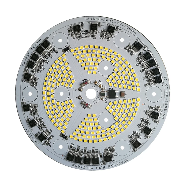 CE-LVD certified 3 year warranty 110 Lm/W 150W high power smd round white dob ac led module for Workshop and Mining Light