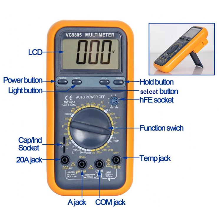 Low Price Digital Multimeter Vc9805 Digital Multimeter Buy Low Price